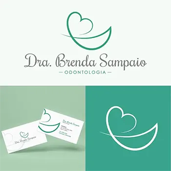 Logotipo + Arte do Cartão de Visitas para Dentistas