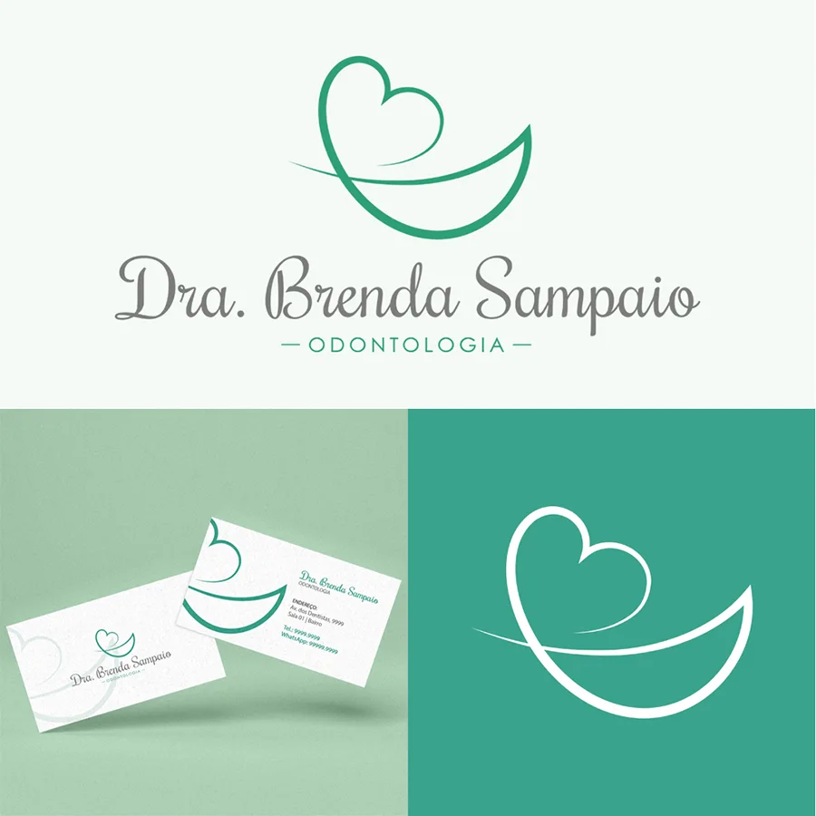 Logotipo + Arte do Cartão de Visitas para Dentistas