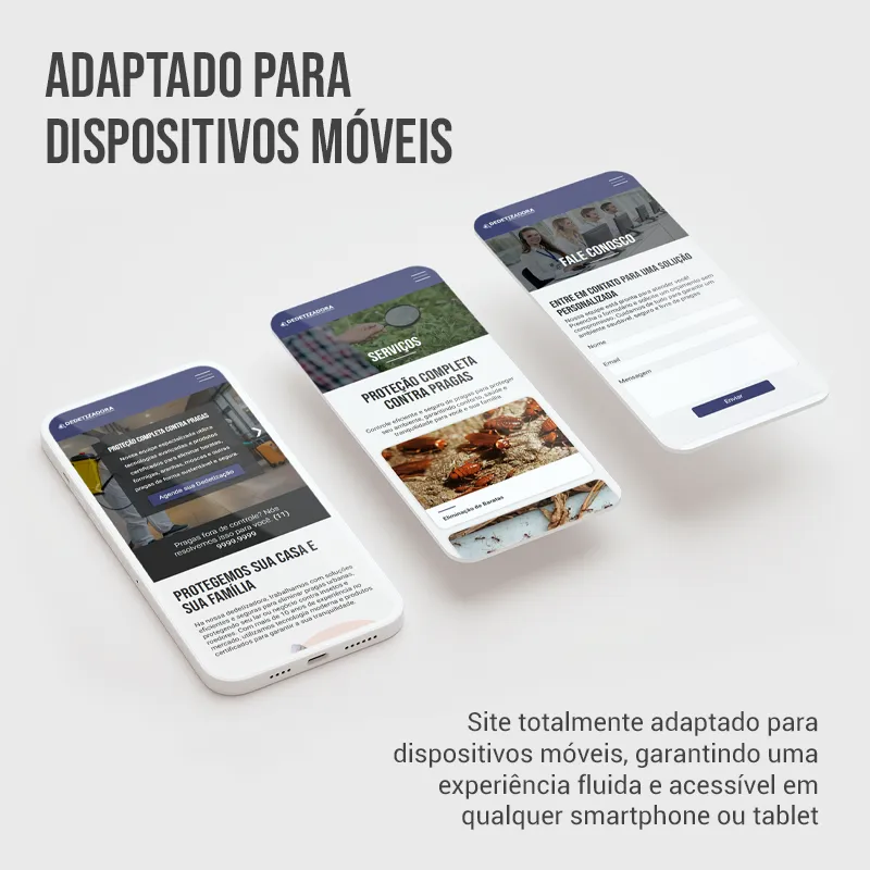 Site responsivo para Dedetizadoras e Empresas de Limpeza