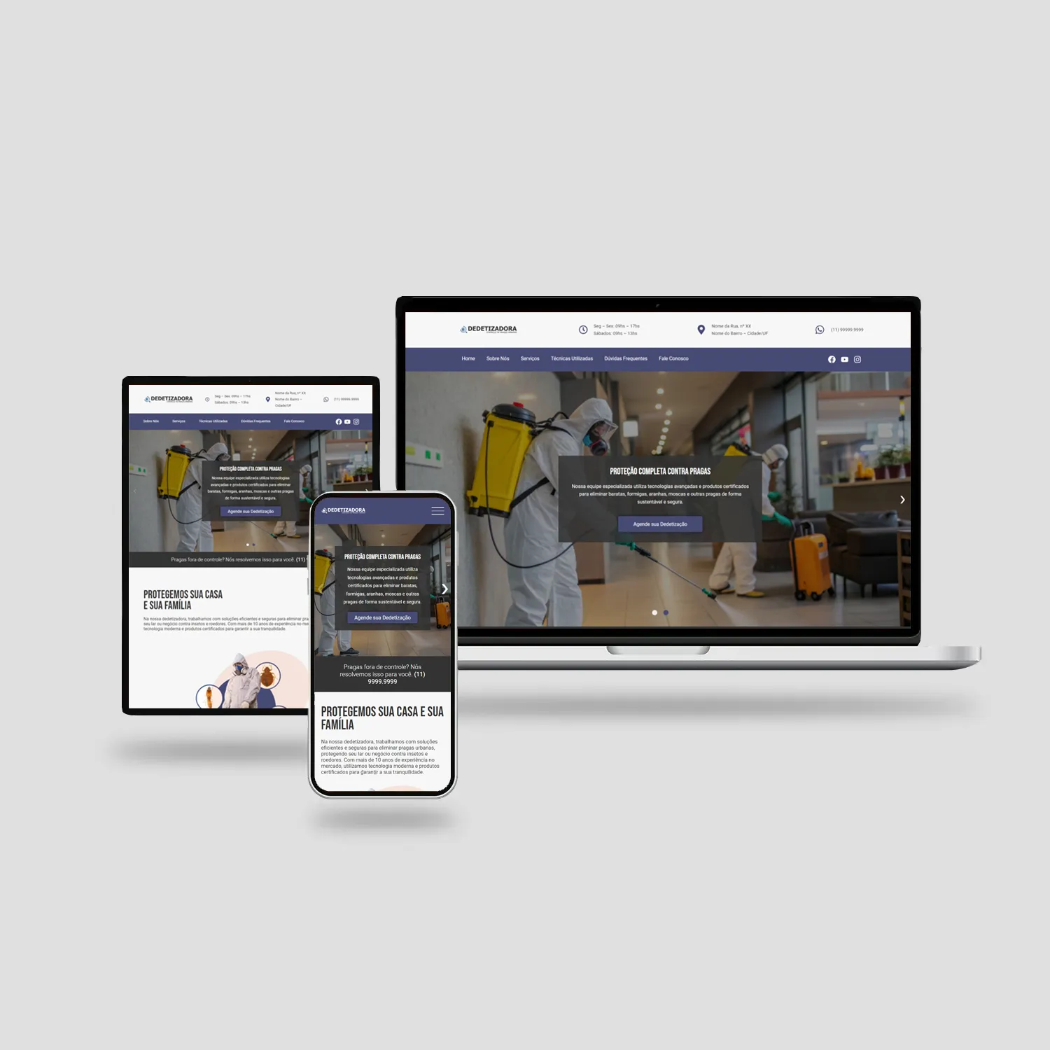 Site pronto para Dedetizadoras e Empresas de Limpeza