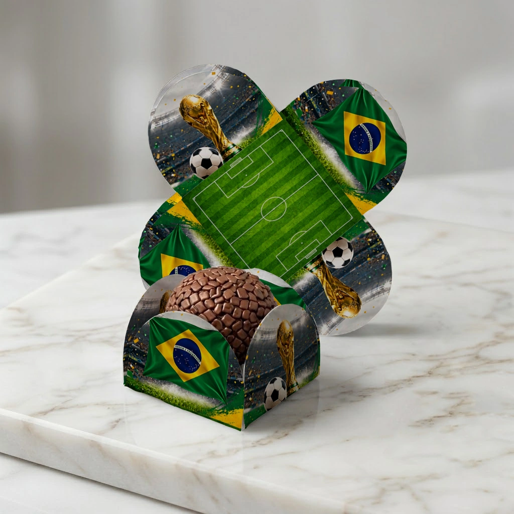 Forminha de doces copa do mundo editavel canva