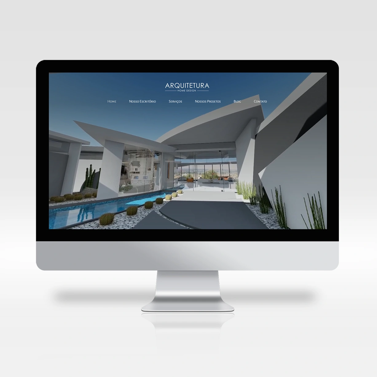 site para escritorio de arquitetura responsivo com video