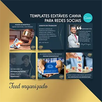 Templates Editáveis Canva - Advocacia