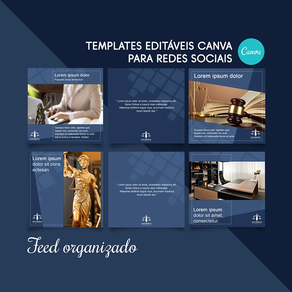 Templates Editáveis Canva - Advocacia