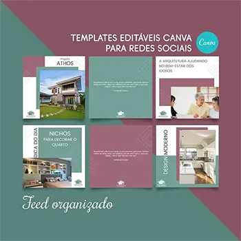 Templates Editáveis Canva - Arquitetura