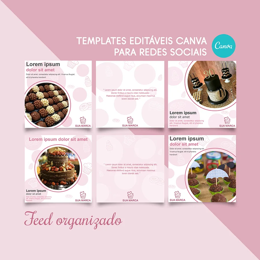 templates editaveis canva confeitaria doceria