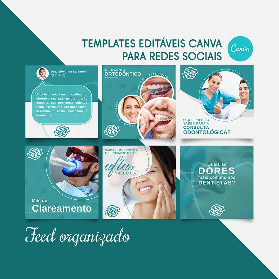 templates editaveis canva dentista odontologia