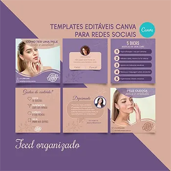 Templates Editáveis Canva - Estética