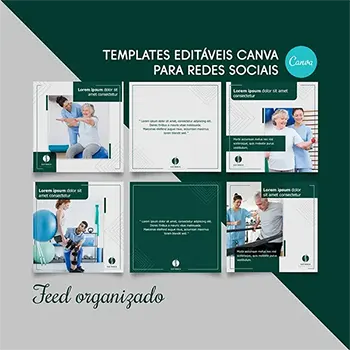 Templates Editáveis Canva - Fisioterapia