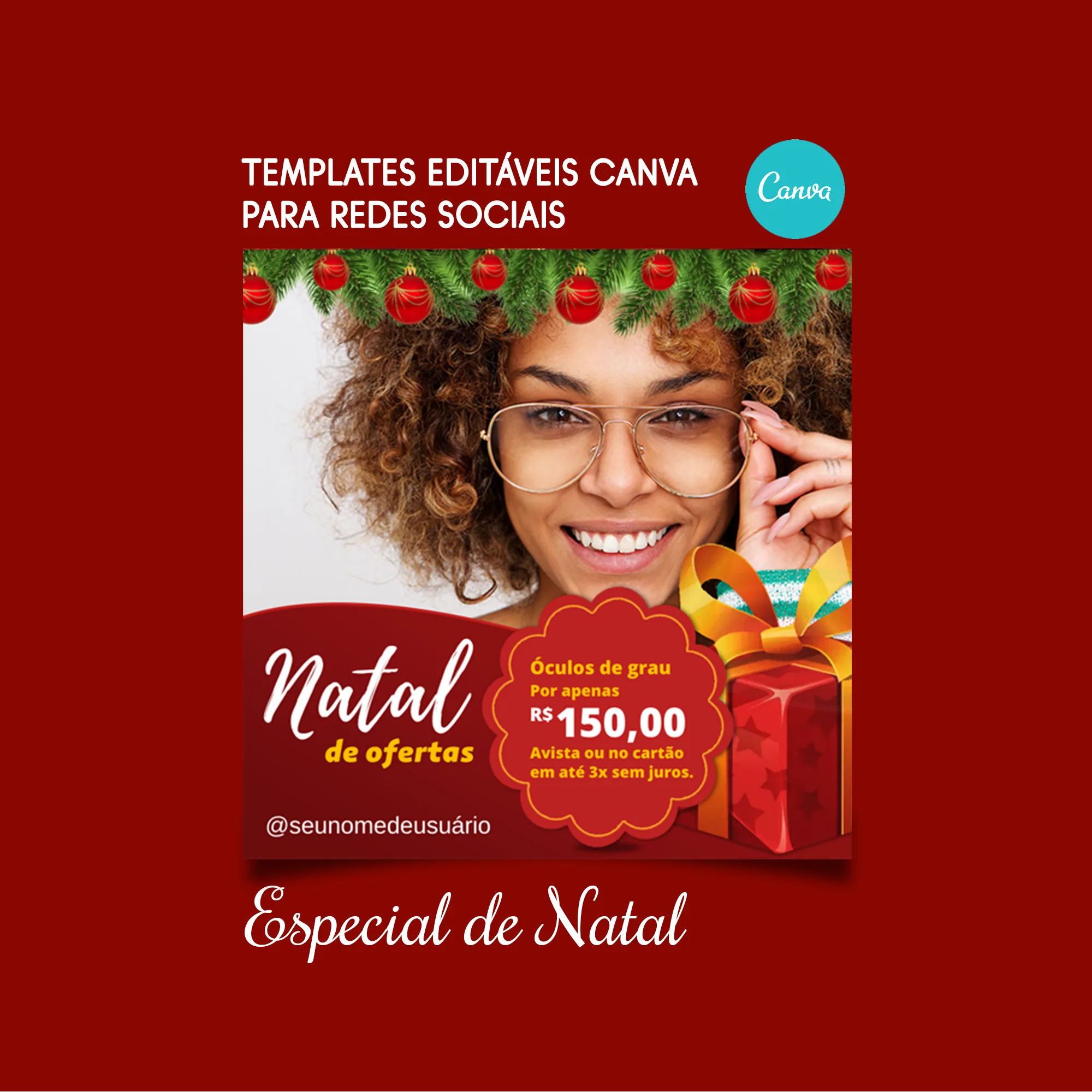 Template Editável Canva - Natal