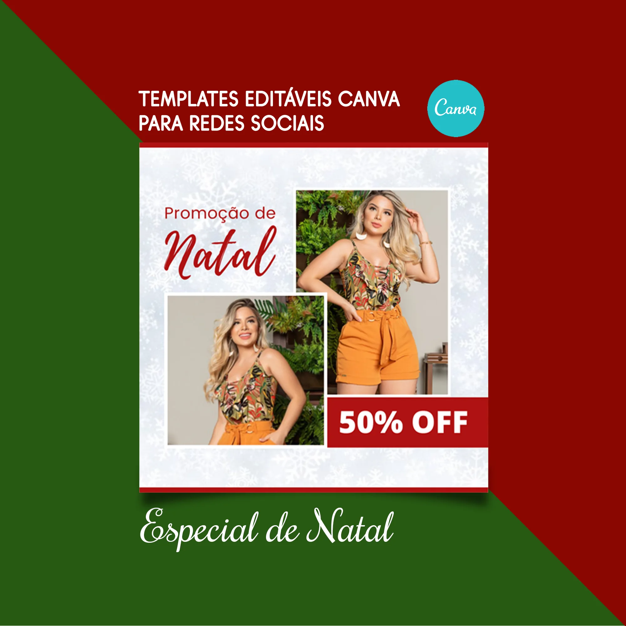 Template Canva Natal Foto Texto Promoção