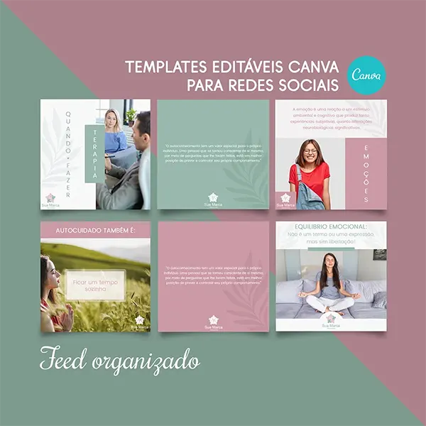 Templates Editáveis Canva - Psicologia