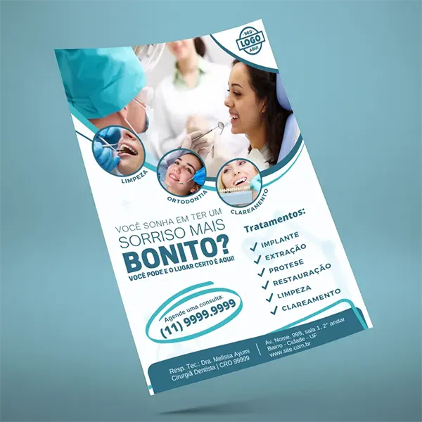 Flyer Editável Canva - Odontologia